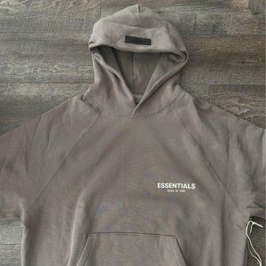 Fear of God Essentials Hoodie Taupe Size L Authentic